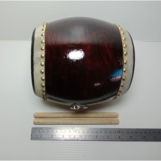 กลองตุ๊ก หน้า 5 นิ้ว สูง 7 นิ้ว พร้อมไม้ตี 1คู่