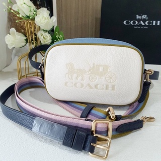 🎀 (สด-ผ่อน) คาดอก COACH 97654 JES CONVERTIBLE BELT BAG IN COLORBLOCKIM/CHALK MULTI