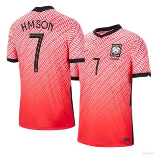 เสื้อกีฬาแขนสั้น ลายทีมชาติฟุตบอล South Korea No.7 Hmson 2020 ชุดเหย้า สําหรับผู้ชาย และผู้หญิง