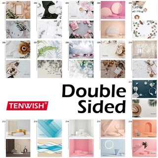 TENWISH 2 in 1 ฉากหลัง แบบ 2 ด้าน 2 ลาย สำหรับถ่ายรูปสินค้า ขนาด 57*42 ซม.