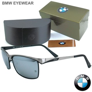 Polarized แว่นกันแดด แฟชั่น รุ่น BMW B 735 C-5 สีดำ เลนส์ปรอทเงิน แว่นตา ทรงสปอร์ต วัสดุ Stainless (เลนส์โพลาไรซ์)