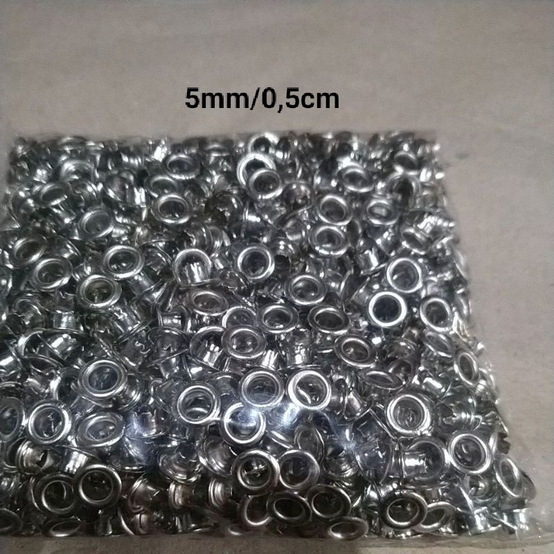 MATA 100 ชิ้น EYELET CHICKEN EYES/POINT EYES 0.5 ซม./5 มม. SILVER/NIKEL และหลากสี