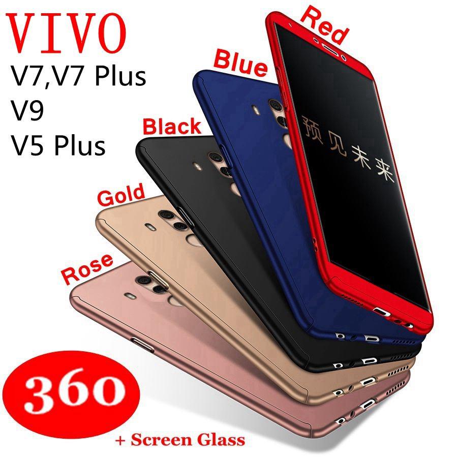 เคสโทรศัพท์มือถือแบบเต็ม 360 สําหรับ vivo v 5 plus v 7 plus