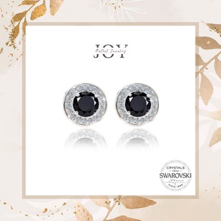 [Joy outlet] Luna Earrings ต่างหูทรงกลม ประดับคริสตัลจาก Swarovski แท้ 100%