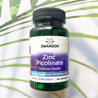 (Swanson®) Zinc Picolinate 22 mg 60 Capsules ซิงค์ พิโคลิเนต สุขภาพภูมิคุ้มกัน สารต้านอนุมูลอิสระ