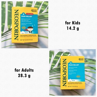 (Neosporin®) Pain Relief Maximum Strength Cream for Adults or Kids ครีมลดปวด ลดการติดเชื้อ