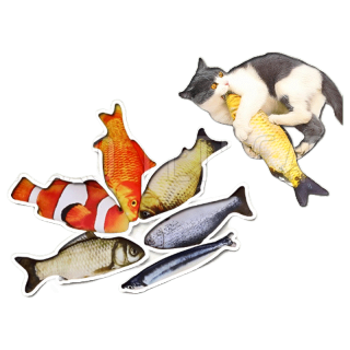 PEKO PET&CAT ตุ๊กตาปลา แคทนิป ขนาด20ซม. ของเล่นแมว ปลาสอดไส้แคทนิป ของเล่นสัตว์เลี้ยง