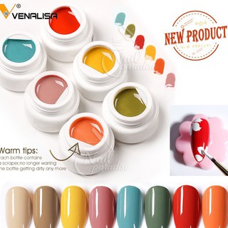 สีเพ้นท์เนื้อ พร้อมส่งทุกวัน Mud Gel Venalisa (รหัส V41-V50) UV&amp;LED New Formula 5ml สีแน่นมาก สีสวยมาก