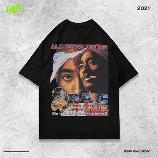 เสื้อยืด พิมพ์ลายกราฟฟิค Tupac Shakur all eyes on me 90s สไตล์วินเทจ โอเวอร์ไซซ์