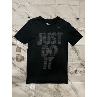 NIKE JUST DO IT BLACK เสื้อยืดแบรนด์ชายของแท้สีดำ