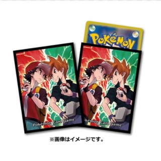 [Pokemon Japan] Sleeve - ลาย Red &amp; Green ลิขสิทธิ์แท้ Pokémon Center สลีฟ, ซองการ์ด, ซองใส่การ์ด, Sleeve