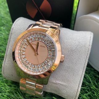 พร้อมส่งของแท้  Michael Kors  Womens Runway Baguette Rose Gold-Tone Watch MK6533