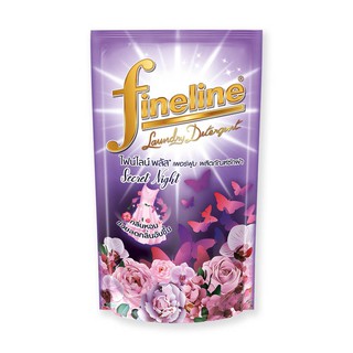 🔥แนะนำ!! ไฟน์ไลน์ น้ำยาซักผ้าสูตรอ่อนโยน พลัส สีม่วง 400 มล. x 3 ถุง Fineline Liquid Regular Detergent Plus Purple 400 m