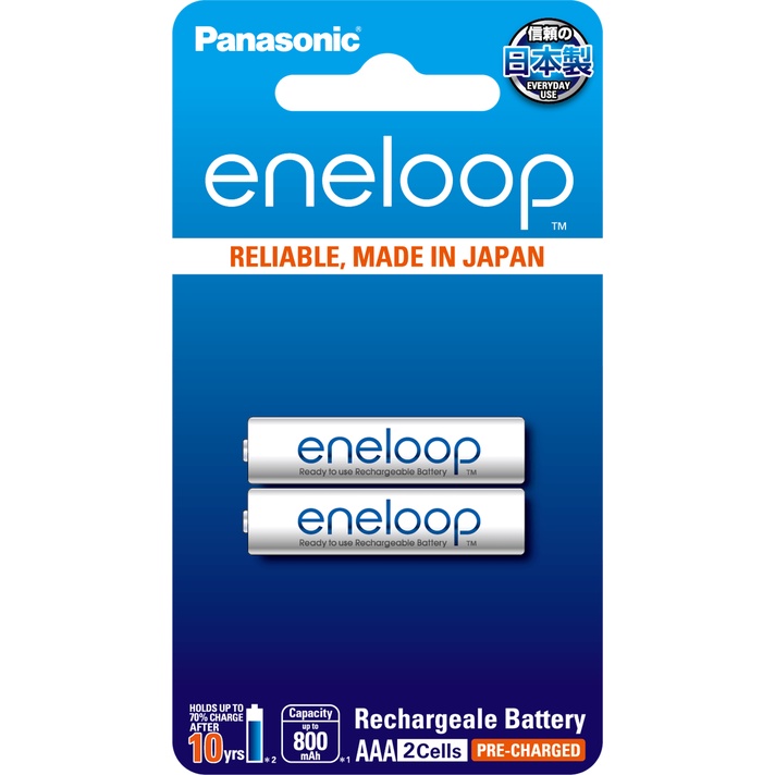 Panasonic Eneloop AAA ถ่านชาร์จ ของแท้ 100 % แพ๊คละ 2ก้อน