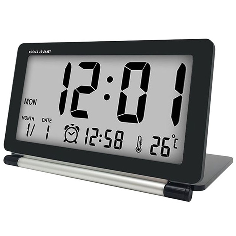 นาฬิกา：Hot Sale LED Digital Electronic Backlit Desk Clock Deskto Clock Backlit Na Silent