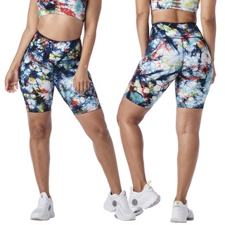 Zumba Worldwide Tie-Dye High Waisted Biker Shorts (กางเกงขาสั้นออกกำลังกายซุมบ้า)