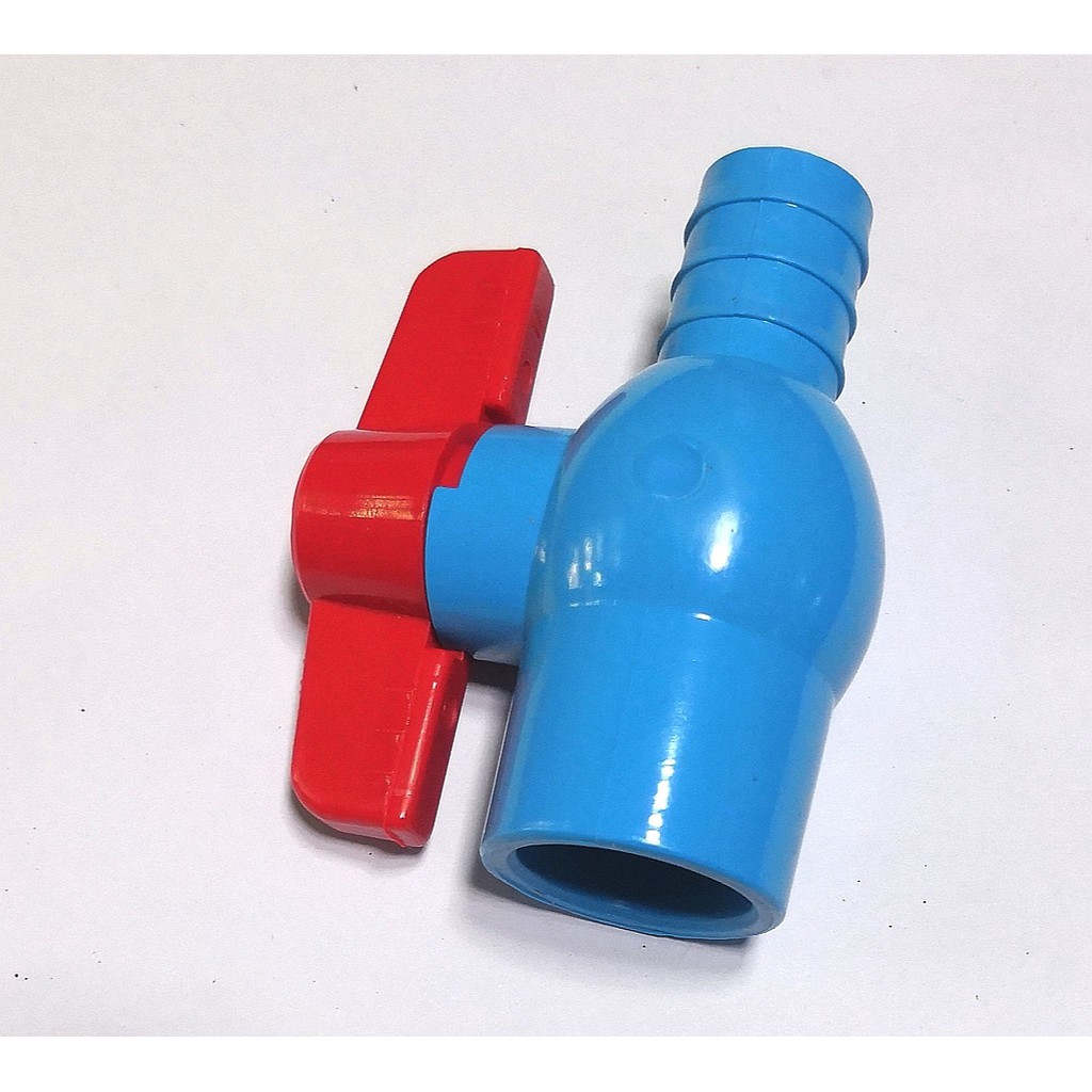 บอลวาล์วPVC สำหรับสวมท่อ PVC และ PE ขนาด 3/4 นิ้ว(6หุน) X 25 มม. ยี่ห้อ ไทยเฟิง