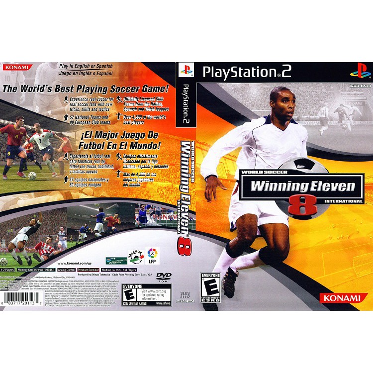 WORLD SOCCER WINNING ELEVEN 8 INTERNATIONAL [PS2 US : DVD5 1 Disc]