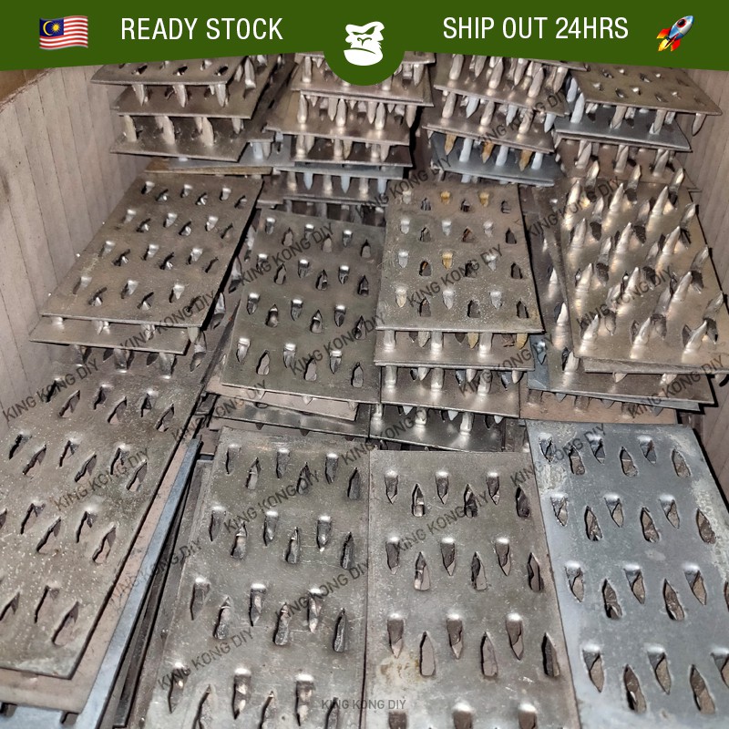 [1 PC] แผ่นเล็บสังกะสี Timber Gang Roof Truss 2X4 4 "X4" Connector Mending Wood Plat Kekuda