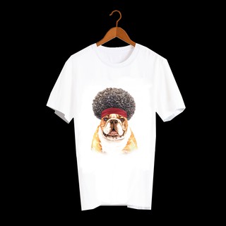 เสื้อลายหมา DBD002 bulldog เสื้อยืด เสื้อยืดลายหมา เสื้อยืดสกรีนลายหมา