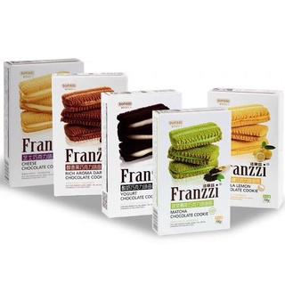 Franzzi Cookie  บิสกิตสอดไส้ เนื้อไส้ข้างในเนียนนุ่ม  1 กล่อง มี 4 รสชาติ  คุ๊กกี้ บิสกิต อร่อย  กินเพลิน อร่อยมากกก