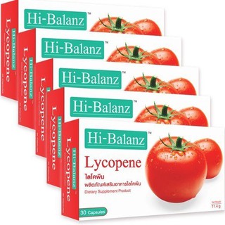 Hi-Balanz ไฮบาลาานซ์ มะเขือเทศสกัด ไลโคปีน licopene tomato extract 30เม็ด 5กล่อง