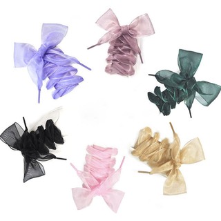 Cute Lace Silk Laces Sneakers Shoes Shoelaces Satin Organza Shoestrings