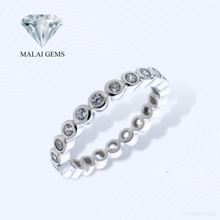 Malai Gems แหวนเพชร เพชรรอบวง เงินแท้ 925 เคลือบทองคำขาว ประดับเพชร CZ  swiss รุ่น 151-R01710122 แถมกล่อง