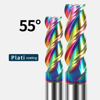 End Mill ดอกเร้าเตอร์เอ็นมิล คาร์ไบด์ CNC 3 แฉก อะลูมิเนียม ไม่ใช้โลหะ ไม่เป็นสนิม สําหรับเครื่องตัดมิลลิ่ง HRC55