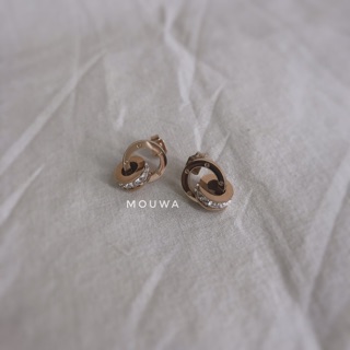 MOUWA-ต่างหูแต่งเพชร