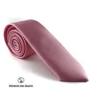 Giorgio Del Sarto Necktie Pink Fabric Texture เนคไทสีชมพูมีเท็กเจอร์