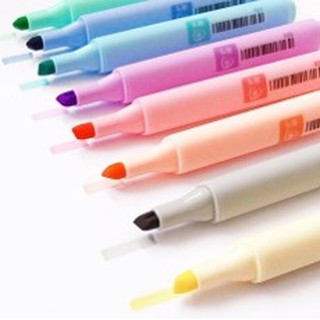 ปากกาเน้นข้อความสีพาสเทล 8 สี สุดน่ารัก