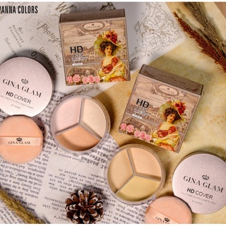 ⚡FLASH SALE⚡♡พร้อมส่ง GINA GLAM HD COVER SILK THREE COLORS LOOSE POWDER G52