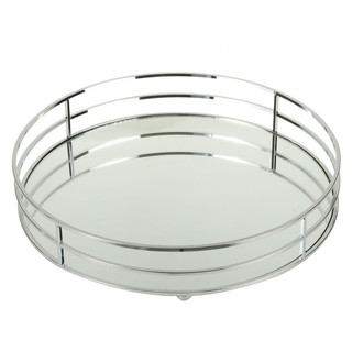 Other tableware MIRROR TRAY 31CM LINE SILVER Tableware Kitchen equipment อุปกรณ์บนโต๊ะอาหารอื่นๆ ถาดกระจกกลม 31 ซม. LINE