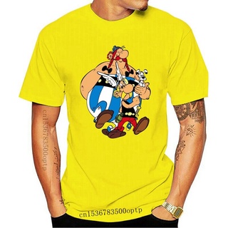 ใหม่ เสื้อยืดลําลอง แขนสั้น พิมพ์ลาย Asterix Obelix สําหรับผู้ชาย