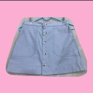กระโปรงสั้น สีฟ้า ไซส์ S สไตล์เกาหลี