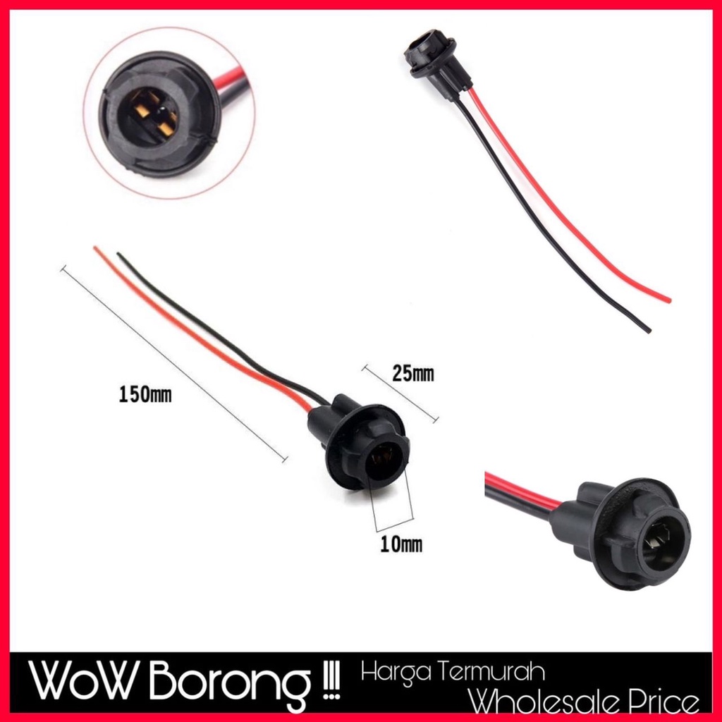 T10 W5W หลอดไฟ T10 Socket Holder (1 ชิ้น)