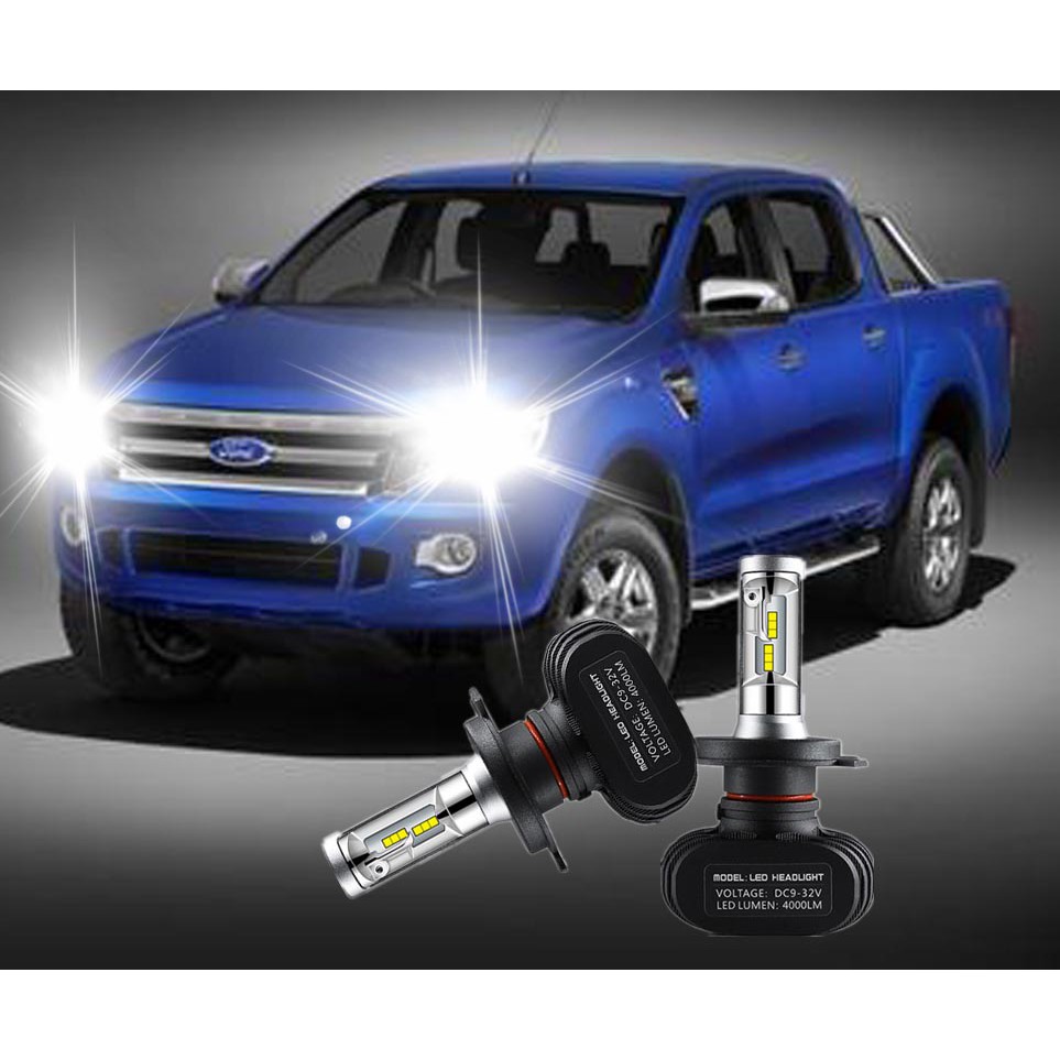 HeadLight H4 หลอดไฟ LED สําหรับ Ford Ranger (T6) ปี 2012 - Present WHITE