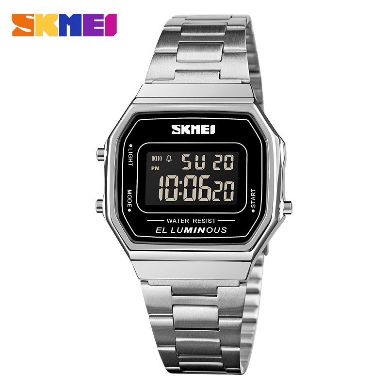 Skmei 1647 นาฬิกาข้อมืออิเล็กทรอนิกส์ ทรงสี่เหลี่ยม กันน้ํา สไตล์สปอร์ต แฟชั่นสําหรับผู้ชาย