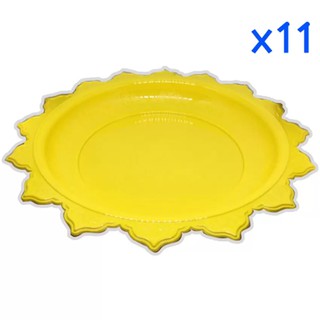 ตราสิงโต พานโตก24cmสีเหลืองไข่ไก่x11