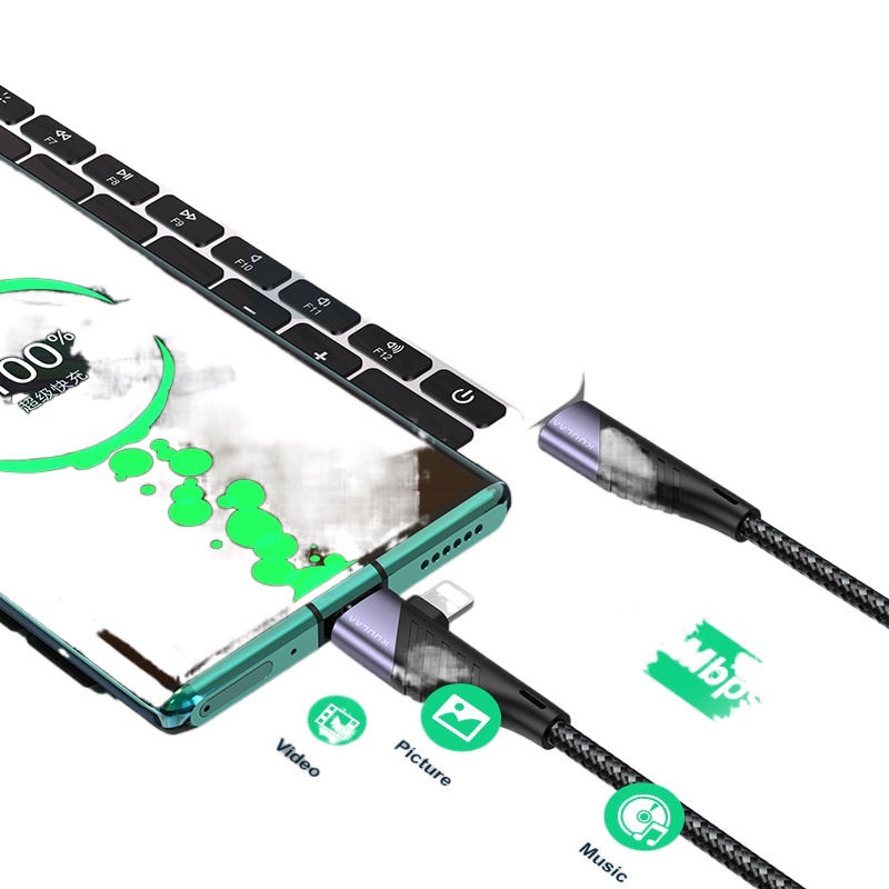 KUULAA USB C ถึง USB Type C ถึงสาย Lightning PD 65W 20W Fast CHARGING Charge สำหรับ iPhone 13 12 11 