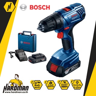 BOSCH GSR 180-LI สว่านไฟฟ้าไร้สาย แบต 1.5Ah 2 ก้อน พร้อมแท่นชาร์จ ประกันศูนย์ประเทศไทย สว่านไร้สาย สว่าน