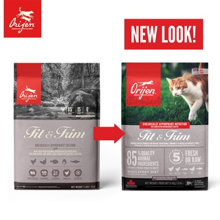 สูตรใหม่! Orijen Fit&amp;Trim Cat  โอริเจน อาหารเม็ดสำหรับแมว กิจกรรมเยอะ สูตรหุ่นกระชับ (340g)