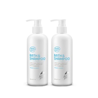 Bebe Bath&amp;Shampoo 3 in 1 x 2 เจลอาบน้ำเบเบ้โซลูชั่น 3 in 1 เบเบ้ x 2 อาบน้ำ ล้างหน้า สระผมเด็ก สบู่อาบน้ำเด็กผิวแพ้ง่าย