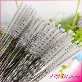 แปรงล้างหลอดดูด จุกนม ขนไนล่อน ไม่ทำให้เป็นรอย Stainless steel soft straw straw brush