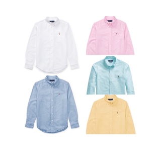 Ralph Lauren Cotton Oxford Sport Shirt (Boys size ไซส์เด็กโต USA)