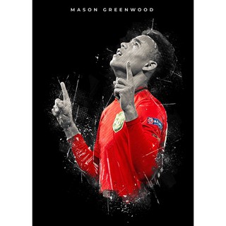 โปสเตอร์ เมสัน กรีนวู้ด Poster Mason Greenwood Manchester United MUFC แมนเชสเตอร์ยูไนเต็ด แมนยู รูปภาพ Red Devils ฟุตบอล