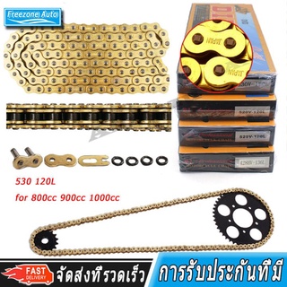 ห่วงโซ่รถจักรยานยนต์ Gold Universal DID 530V O Ring Seal Chain 120 ลิงค์สำหรับ Dirt Bike