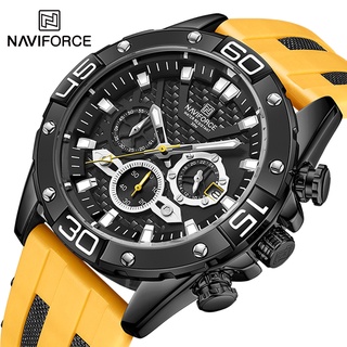 Naviforce นาฬิกาข้อมือควอตซ์แฟชั่น สายซิลิโคน กันน้ํา สไตล์ทหาร หรูหรา สําหรับผู้ชาย