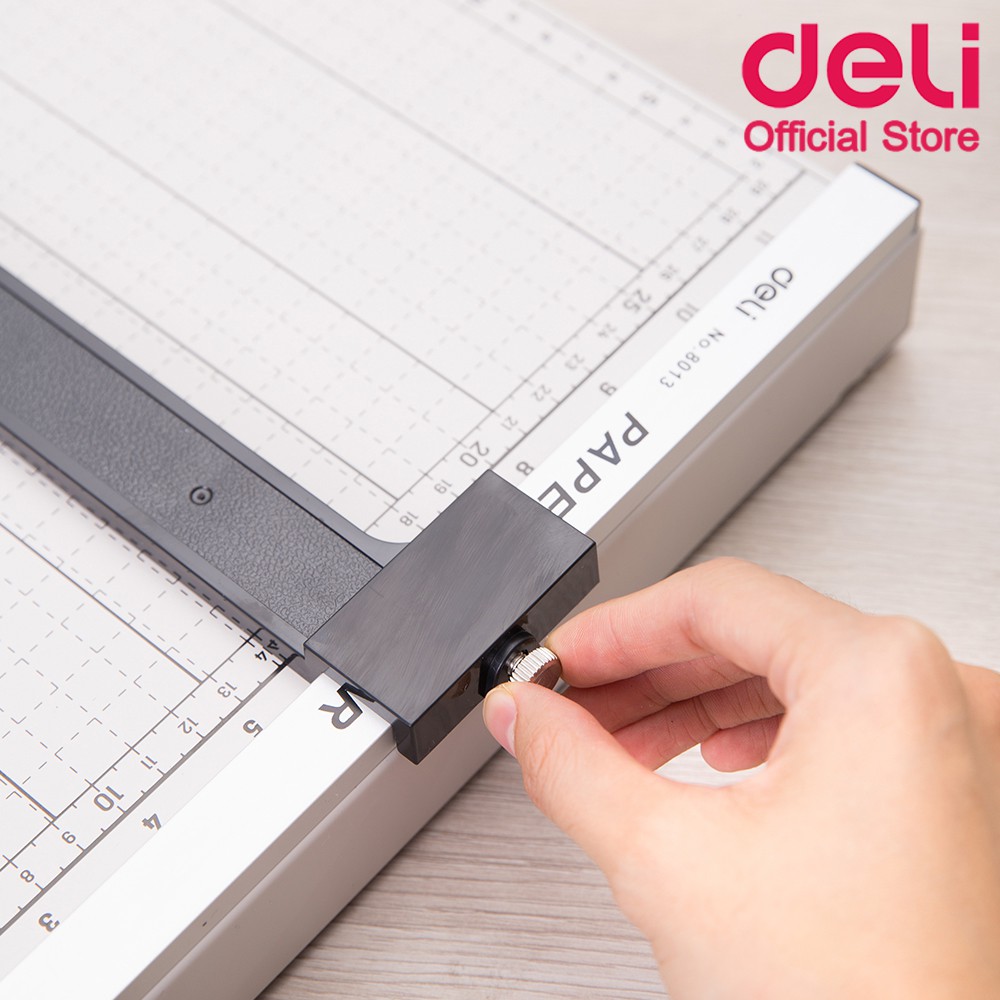 Deli 8013 Lever Paper Trimmer แท่นเหล็กตัดกระดาษ ขนาด B4 (380 x 300mm ...